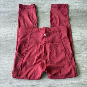 Lululemon Athletica Red Leggings